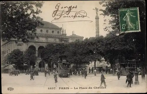 Ak Paris I. Arrondissement Louvre, La Place du Chatelet