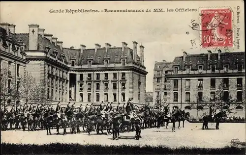 Ak Paris IV. Arrondissement Hôtel de Ville, Reconnaissance de MM. les Officiers
