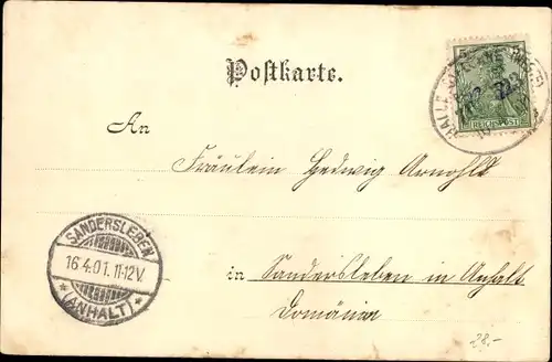 Litho Frose in Anhalt, Kirche, Bahnhof, Anhaltische Kohlenwerke, Post