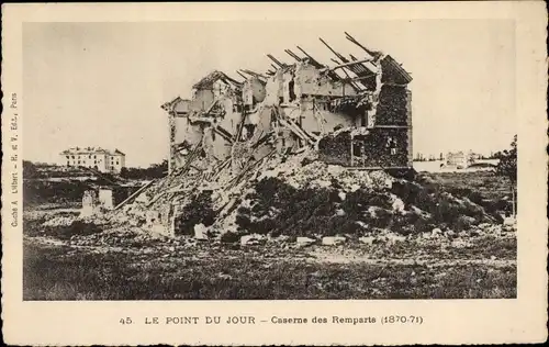 Ak Paris XVI. Arrondissement Passy, Le Pont du Jour, Caserne des Remparts