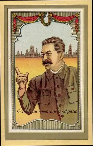 Künstler Ak Sowjetunion, Joseph Stalin, Diktator, Portrait