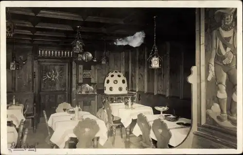 Foto Ak Tirol, Inneres einer Gaststätte