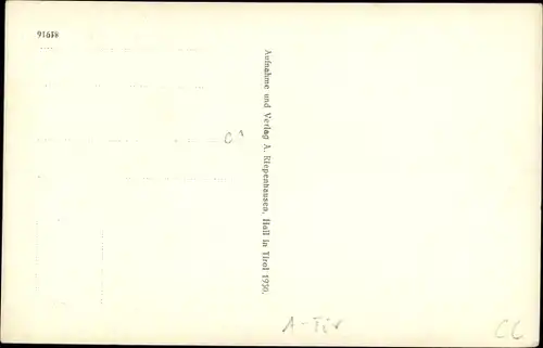 Ak Hall in Tirol, Straßenpartie, Wohnhäuser