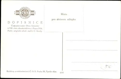 Ak Praha Prag Tschechien, VIII Slet Vsesokolsky 1926, Turnfest