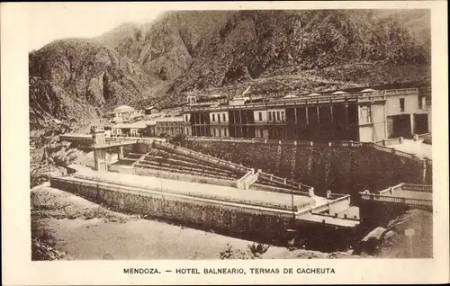 Ak Mendoza Argentinien, Hotel Balneario, Termas de Cacheuta