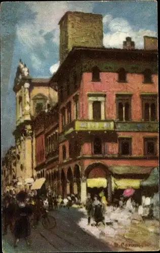 Künstler Ak Corompai, D., Bologna Emilia Romagna, Canton dei fiori, Via Indipendenza