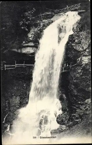 Ak Giessbach am Brienzersee Kanton Bern, Giessbachfall