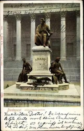 Ak Budapest Ungarn, Arany Jánós Szobor, Denkmal