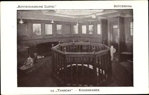 Ak Koninklijke Rotterdamsche Lloyd, KRL, S.S. Tambora, Kinderkamer