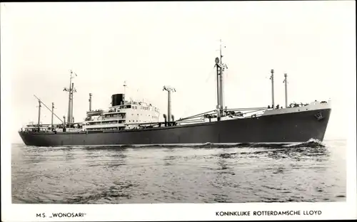 Ak Rotterdamsche Lloyd, KRL, M.S. Wonosari, Frachtschiff