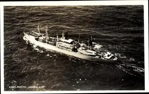Ak SS Salatiga, Koninklijke Rotterdamsche Lloyd, Fliegeraufnahme