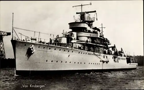 Ak Niederländisches Kriegsschiff, Hr. Ms. Van Kinsbergen