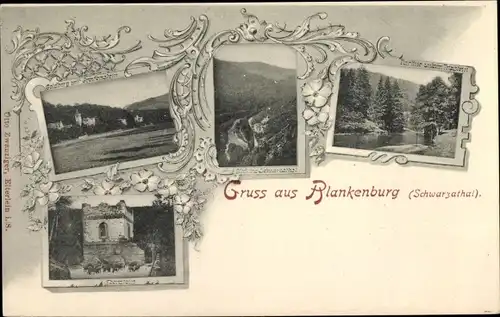 Ak Bad Blankenburg in Thüringen, Schwarzatal, Eberstein, Tripstein, Goldberg, Greifenstein