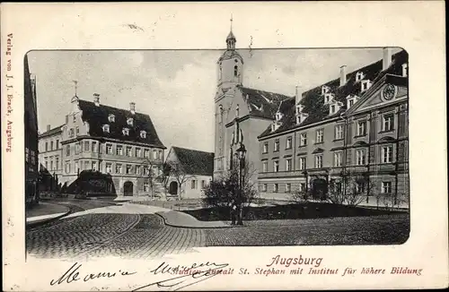 Ak Augsburg in Schwaben, Studienanstalt St. Stephan, Institut für höhere Bildung