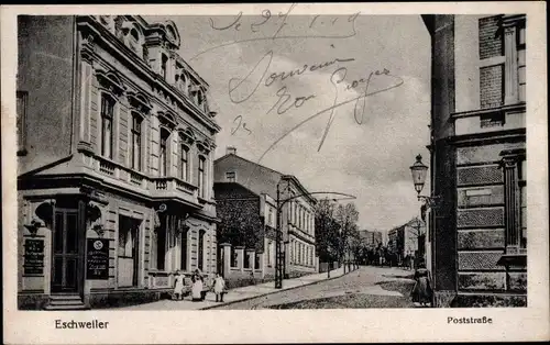 Ak Eschweiler in Nordrhein Westfalen, Partie in der Poststraße