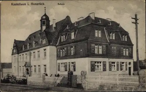 Ak Kastellaun im Hunsrück, Schule