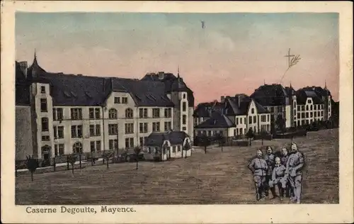 Ak Mainz am Rhein, Caserne Degoutte