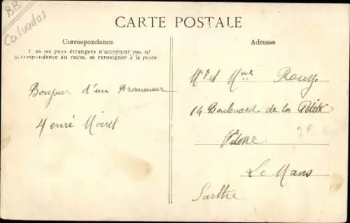 Ak Ouistreham Calvados, Bateau marchand entrant dans le Port