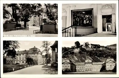 Ak Kleinheubach am Main Unterfranken, Schlosspartie, Innenansicht