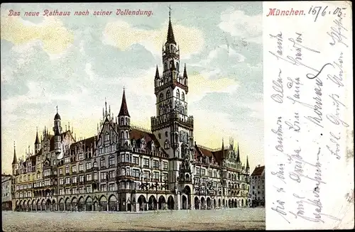 Ak München Bayern, Neues Rathaus