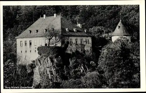 Ak Bilstein Lennestadt im Sauerland, Burg, Turm, Wald, Jugendherberge