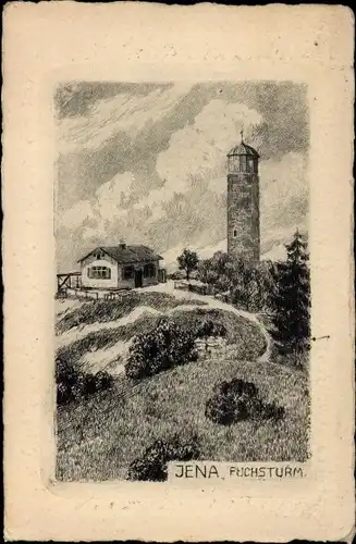 Künstler Ak Jena in Thüringen, Fuchsturm