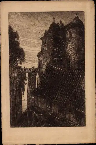 Künstler Ak Meersburg am Bodensee, Burg