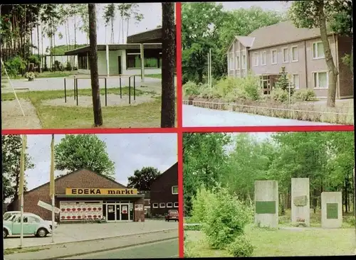 Ak Lachendorf in Niedersachsen, Edeka-Markt, Ehrenmal