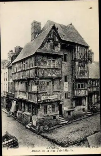 Ak Bayeux Calvados, Maison de la Rue Saint Martin