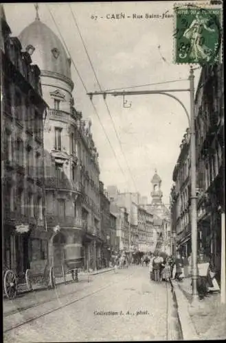 Ak Caen Calvados, Rue Saint Jean