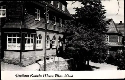 Ak Meura im Landkreis Saalfeld Rudolstadt, Gasthaus Knüpfer