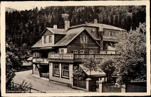 Ak Schwarzburg in Thüringen, Gasthaus Sächsischer Hof