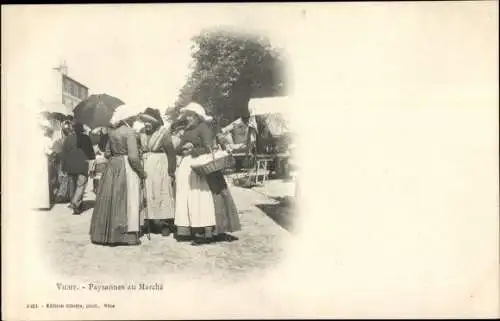 Ak Vichy Allier, Paysannes au Marche