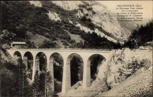 Ak Belleydoux Ain, Le Nouveau Pont