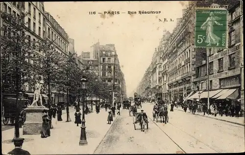 Ak Paris II. Arrondissement Bourse, Rue Reaumur