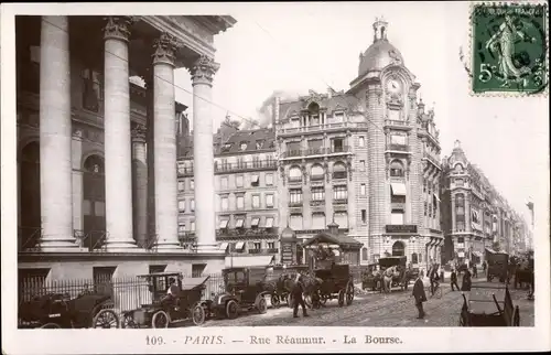 Ak Paris II. Arrondissement Bourse, Rue Reaumur, La Bourse