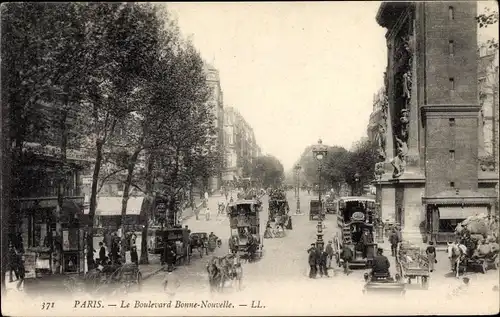 Ak Paris II. Arrondissement Bourse, Boulevard Bonne Nouvelle