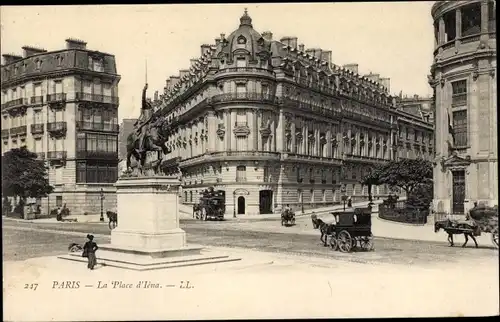Ak Paris XVI. Arrondissement Passy, La Place d'Iena