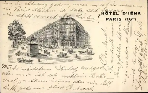 Ak Paris XVI. Arrondissement Passy, Hotel d'Iena