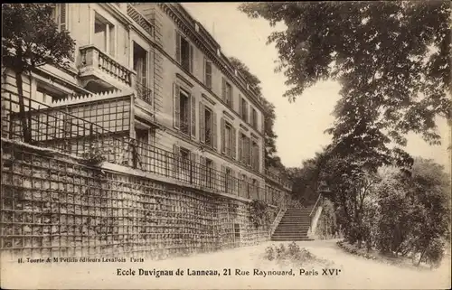 Ak Paris XVI., Ecole Duvignau de Lanneau, 21, Rue Raynouard