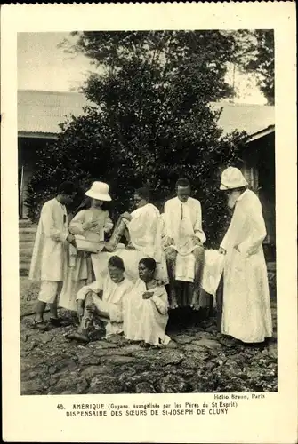 Ak Amérique Französisch Guayana, Dispensaire des Soeurs de St. Joseph de Cluny