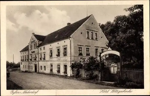 Ak Niederdorf Oybin in der Oberlausitz, Hotel Wittigschenke