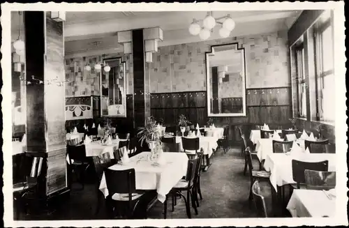 Ak Colmar Kolmar Elsass Haut Rhin, Café Restaurant Central