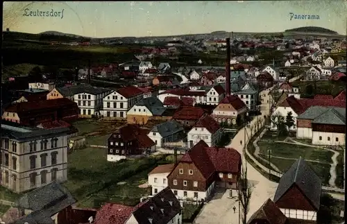 Ak Leutersdorf in der Oberlausitz, Fliegeraufnahme, Panorama