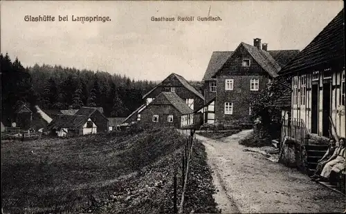 Ak Glashütte Lamspringe in Niedersachsen, Gasthaus Rudolf Gundlach