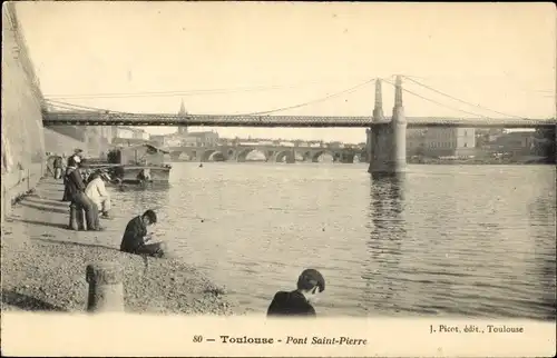 Ak Toulouse Haute Garonne, Pont Saint Pierre
