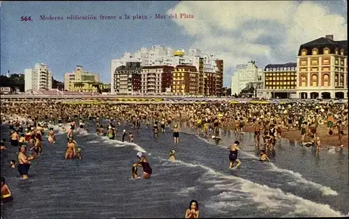 Ak Mar del Plata Argentinien, Strandpartie, Playa