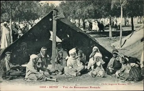 Ak Setif Algerien, Vue du Restaurant Nomade