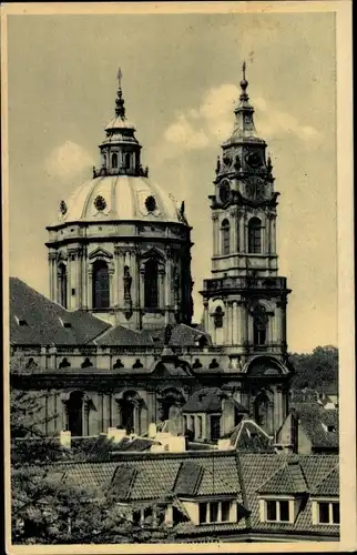 Ak Praha Prag, Chrám sv. Mikuláie, St. Nicolaus Kirche