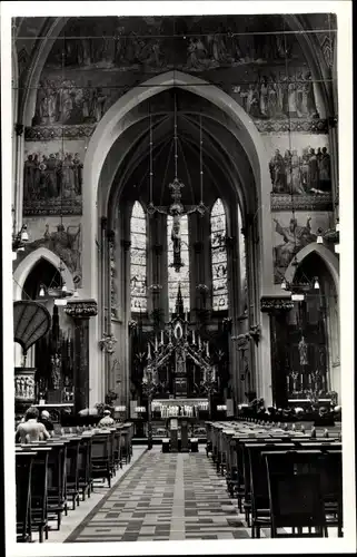 Ak Roermond Limburg Niederlande, Kapel O. L. Vrouwe in't Zand Mariatroon, Chorblick